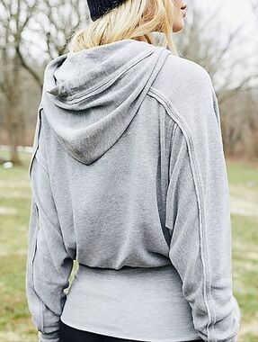 Fp Movement Grey Lightweight Oversized Sweatshirt Hoodie Size XS